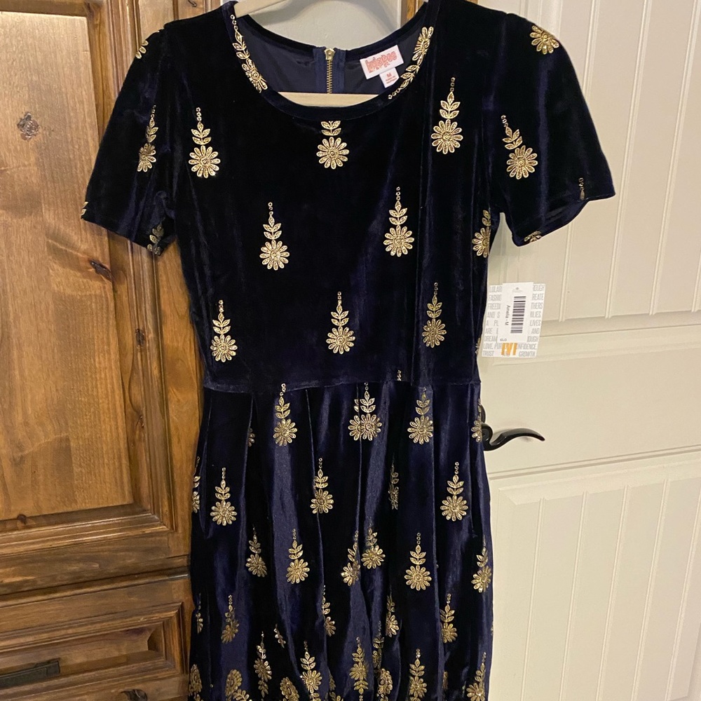 Lularoe Amelia dress - elegant collection - sparkly, velvet, gorgeous!